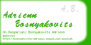 adrienn bosnyakovits business card